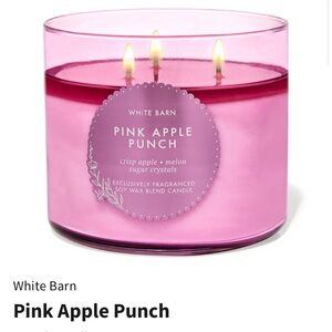 NIB White Barn “Pink Apple Punch” 3-Wick Candle w Decorative Metal Lid.